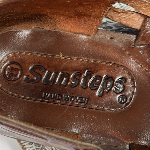 SUNSTERS VICTER MENS HAND WOVEN LEATHER HUARACHES SANDAL SIZE 11 - Picture 4 of 10